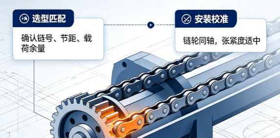 如何避免采购的链条出现磨损快、拉长问题？